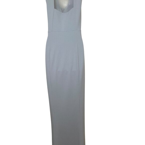 Show Me Your Mumu Paris Gown Blue Stretch Crepe Dress 2X Sample Sale - Picture 4 of 6